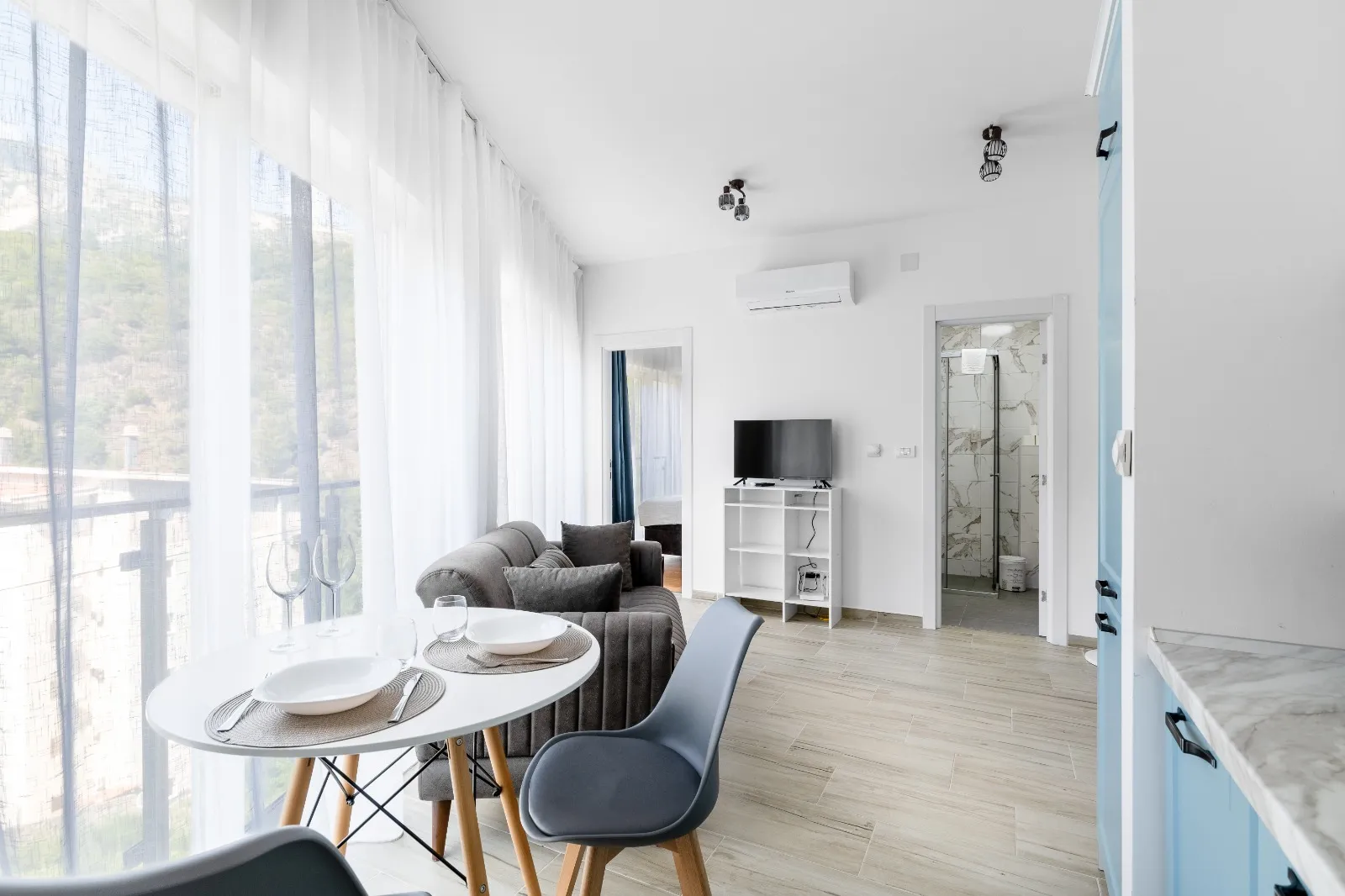 Уютная квартира 30 м² с живописным видом в Бечичи